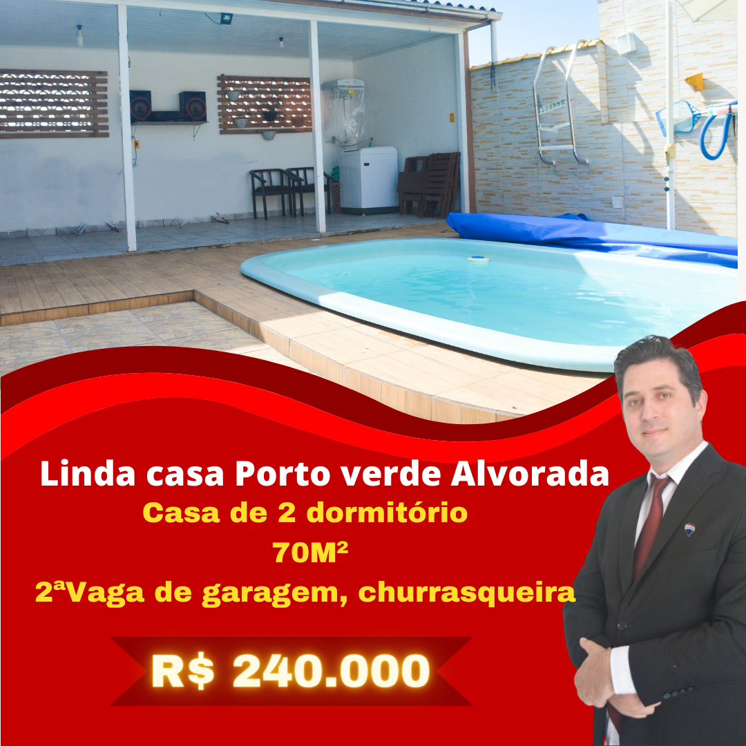 Linda casa com piscina porto verde Alvorada